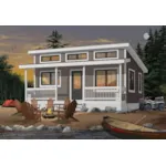 Front of Home - Great Getaway Contemporary Cottage 032D-0875 - Search House Plans and More