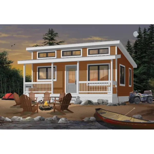 Front Photo 01 - Great Getaway Contemporary Cottage 032D-0875 - Search House Plans and More