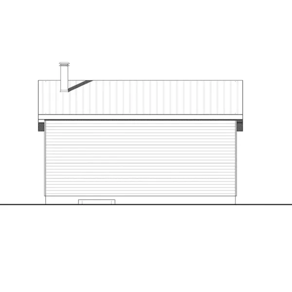 Rear Elevation - Great Getaway Contemporary Cottage 032D-0875 - Search House Plans and More