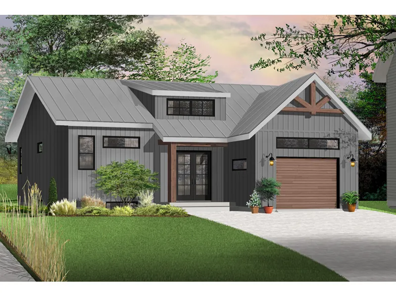 Country House Plan Front Photo 02 - Urban Valley Modern Home 032D-0877 - Shop House Plans and More