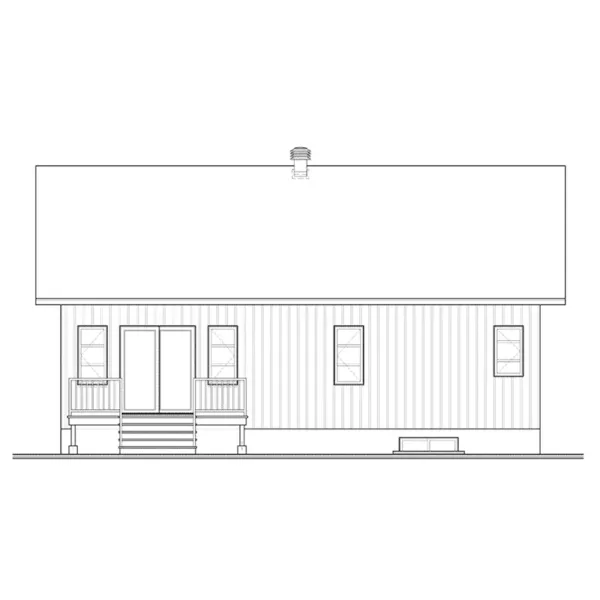 Modern Farmhouse Plan Rear Elevation - Urban Valley Modern Home 032D-0877 - Shop House Plans and More