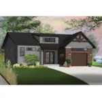 Front Photo 02 - Urbanvalley Modern Ranch Home 032D-0878 - Shop House Plans and More