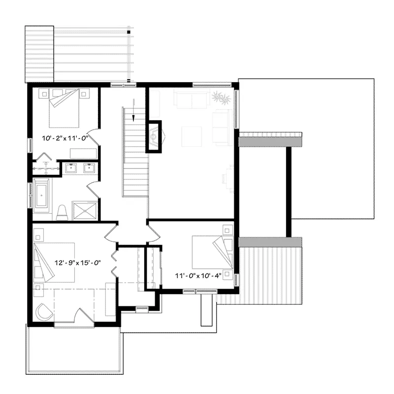Rustic House Plan Second Floor - Pierce View Prairie Home 032D-0880 - Shop House Plans and More