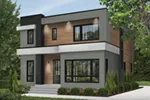 Modern House Plan Front of Home - Nevio Modern Home 032D-0882 - Shop House Plans and More