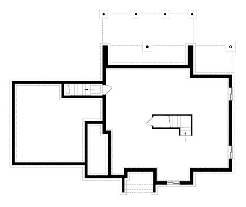 Contemporary House Plan Lower Level Floor - Nevio Modern Home 032D-0882 - Shop House Plans and More