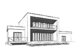 Modern House Plan Rear Elevation - Nevio Modern Home 032D-0882 - Shop House Plans and More