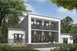 Contemporary House Plan Rear Photo 03 - Nevio Modern Home 032D-0882 - Shop House Plans and More