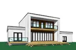 Contemporary House Plan Rear Photo 05 - Nevio Modern Home 032D-0882 - Shop House Plans and More