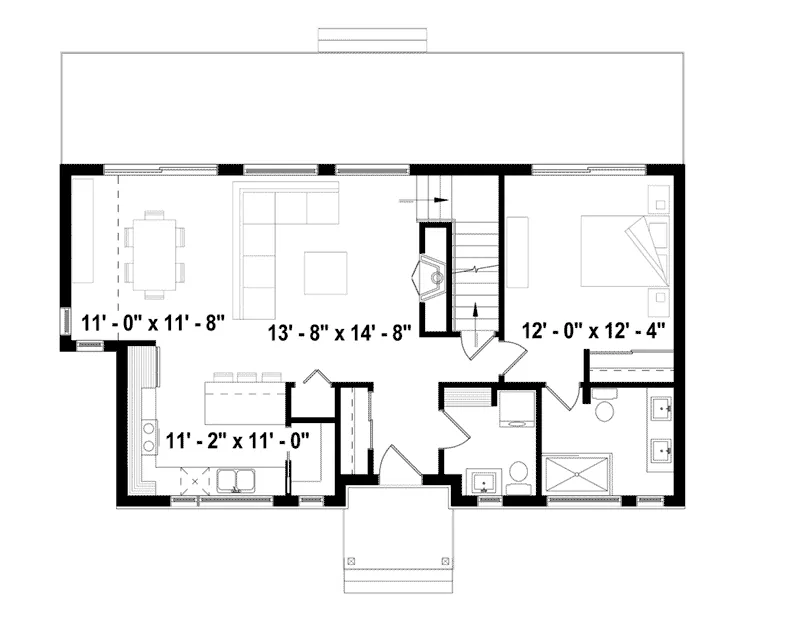 Vacation House Plan First Floor - Montauk Bay Craftsman Home 032D-0884 - Shop House Plans and More