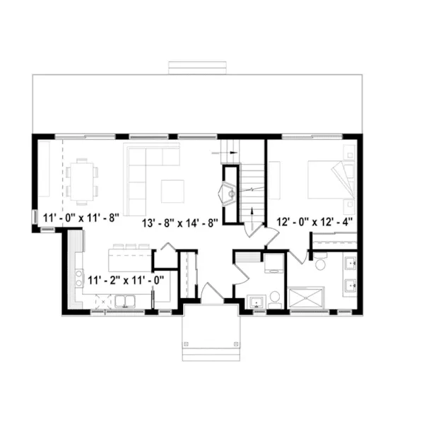 Ranch House Plan First Floor - Montauk Bay Craftsman Home 032D-0884 - Shop House Plans and More