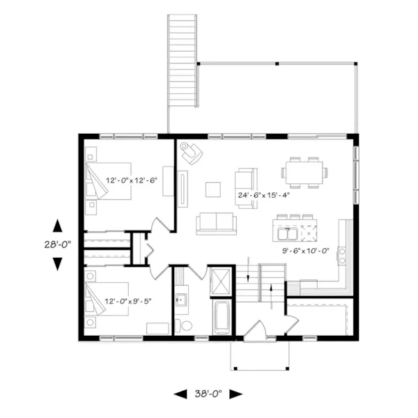 First Floor - Calypso Bay Modern Home 032D-0886 - Search House Plans and More