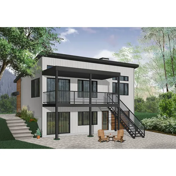 Rear Photo 01 - Calypso Bay Modern Home 032D-0886 - Search House Plans and More