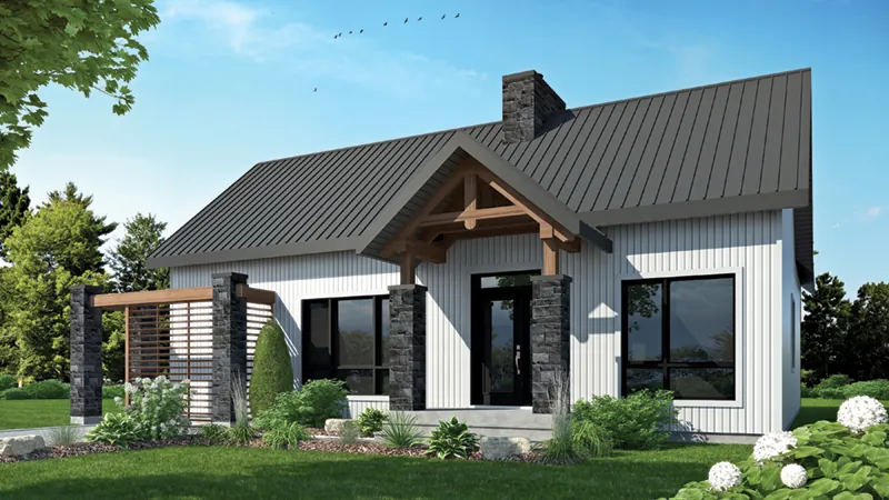 Vacation House Plan Front Image - Kellan Creek Craftsman Home 032D-0887 - Search House Plans and More