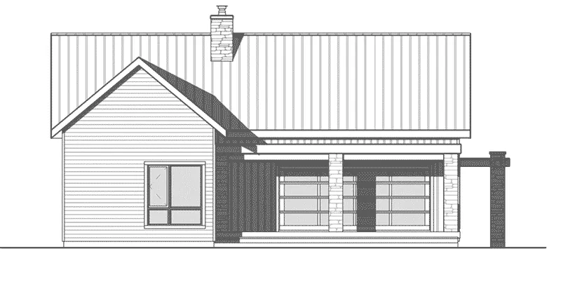 Vacation House Plan Rear Elevation - Kellan Creek Craftsman Home 032D-0887 - Search House Plans and More