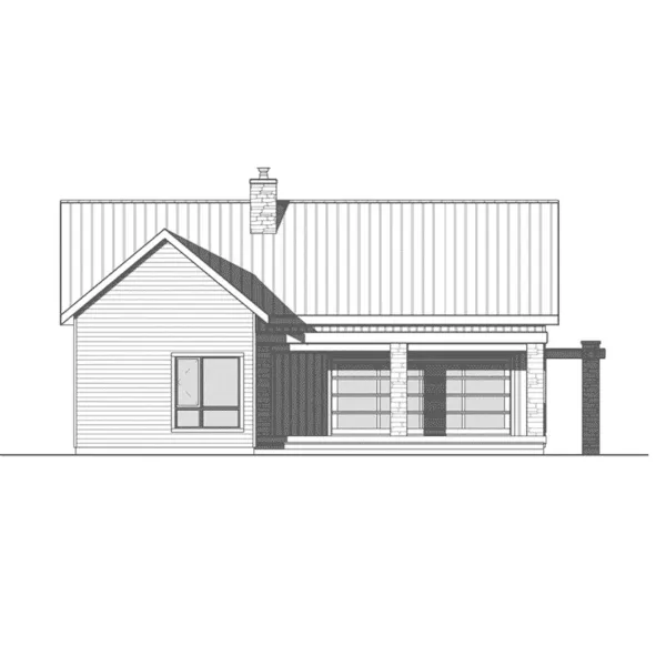 Mountain House Plan Rear Elevation - Kellan Creek Craftsman Home 032D-0887 - Search House Plans and More