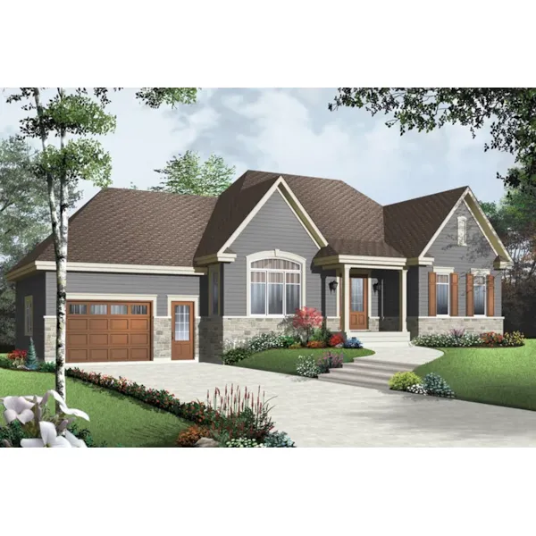 Front Image - Spring Brook One-Story Home 032D-0888 - Shop House Plans and More