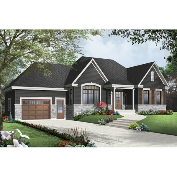 Front Photo 02 - Spring Brook One-Story Home 032D-0888 - Shop House Plans and More