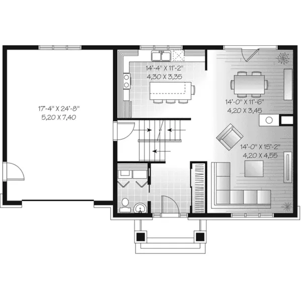 First Floor - Marlowe Craftsman Home 032D-0892 - Shop House Plans and More