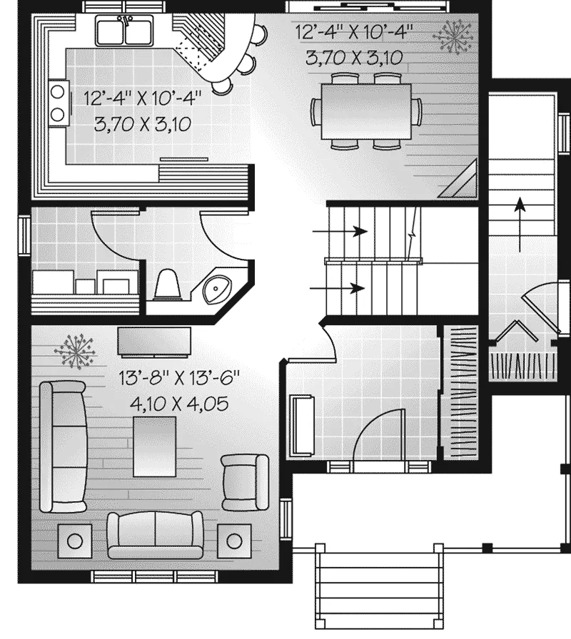 First Floor - Country Charmer Multi-Level Home 032D-0895 - Search House Plans and More