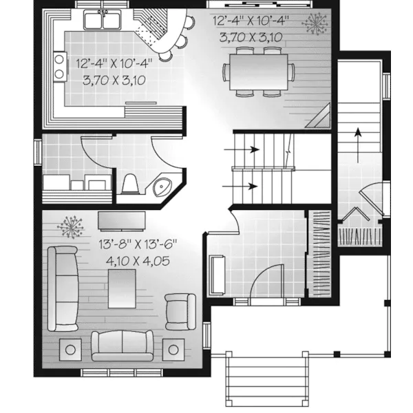 First Floor - Country Charmer Multi-Level Home 032D-0895 - Search House Plans and More