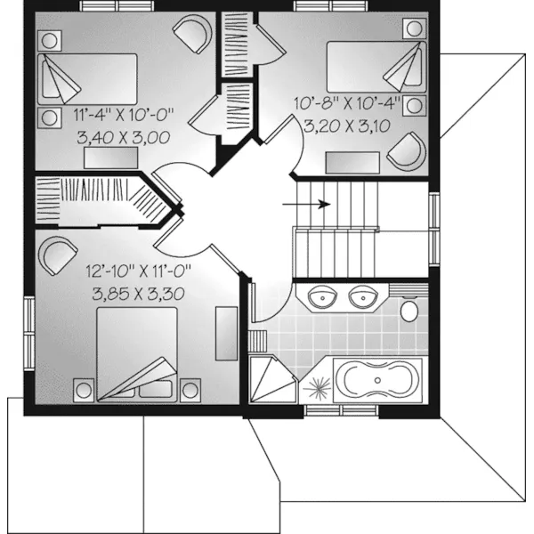 Second Floor - Country Charmer Multi-Level Home 032D-0895 - Search House Plans and More