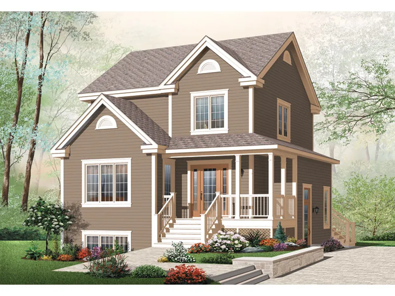 Front Image - Country Charmer Multi-Level Home 032D-0895 - Search House Plans and More