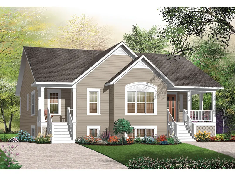 Multi-Family House Plan Front Photo 01 - Malvern Bay Duplex Home 032D-0898 - Shop House Plans and More