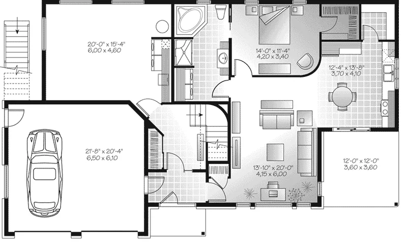 Modern House Plan First Floor - Silk Woods Multi-Family Home 032D-0899 - Shop House Plans and More