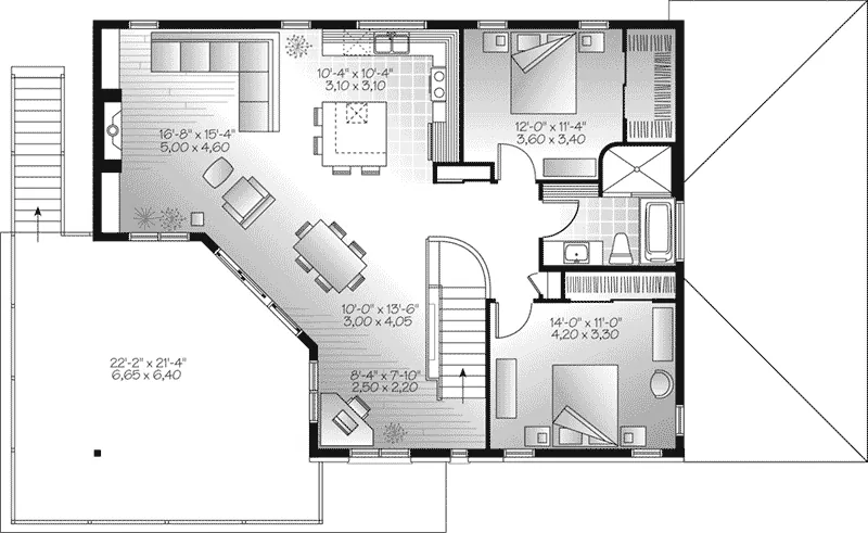Modern House Plan Second Floor - Silk Woods Multi-Family Home 032D-0899 - Shop House Plans and More