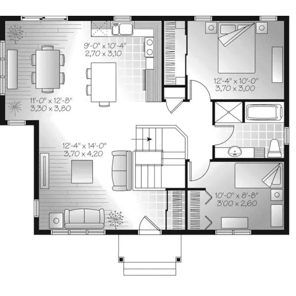 Country House Plan First Floor - Emmit Creek 032D-0904 - Search House Plans and More