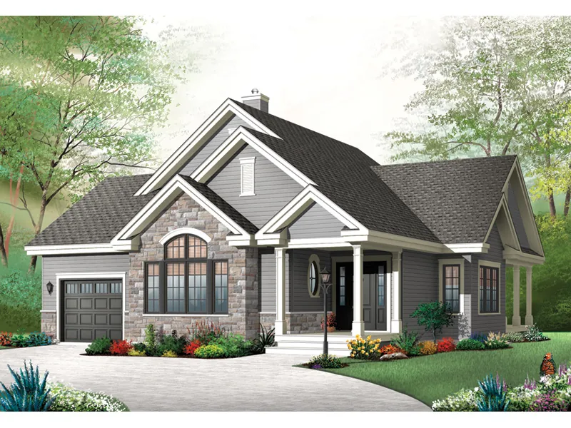 Traditional House Plan Front Photo 01 - Hillvale Country Home 032D-0909 - Search House Plans and More