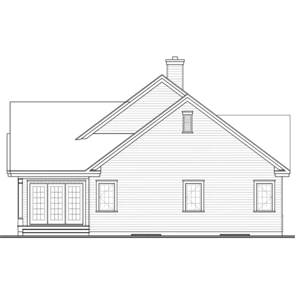 Ranch House Plan Rear Elevation - Hillvale Country Home 032D-0909 - Search House Plans and More