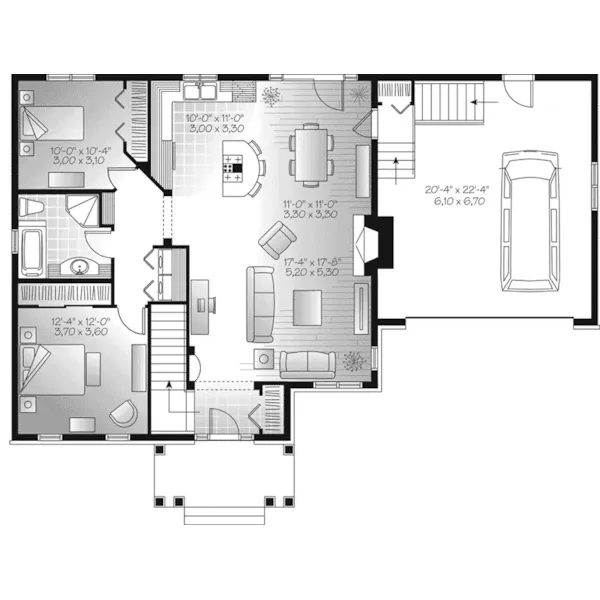 First Floor - Newburg Street Traditional Home 032D-0910 - Shop House Plans and More