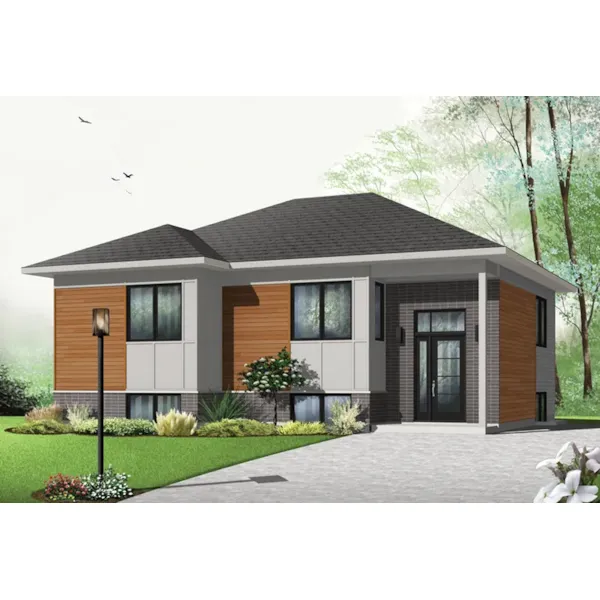 Front Image - Aspendale Hill Contemporary Ranch Home 032D-0914 - Search House Plans and More