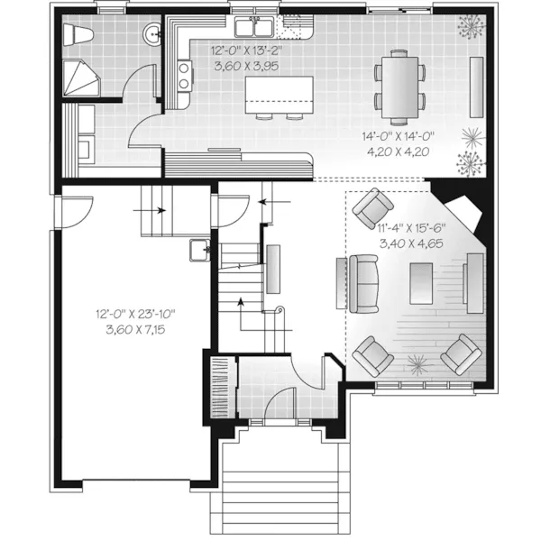 First Floor - Wellbury European Two-Story Home 032D-0915 - Shop House Plans and More