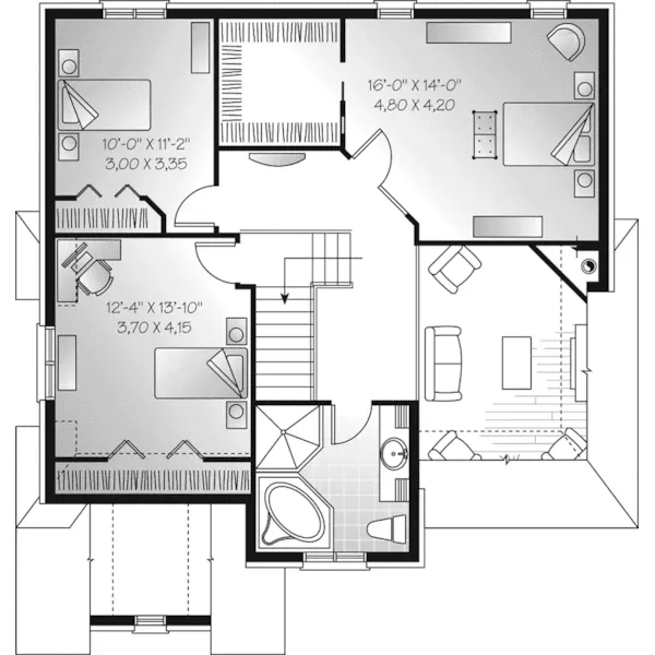 Second Floor - Wellbury European Two-Story Home 032D-0915 - Shop House Plans and More