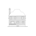 Rear Elevation - Wellbury European Two-Story Home 032D-0915 - Shop House Plans and More