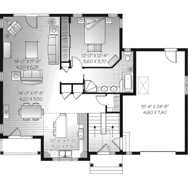 First Floor - Carling Split-Level Home 032D-0917 - Search House Plans and More