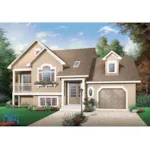 Front Photo 01 - Carling Split-Level Home 032D-0917 - Search House Plans and More