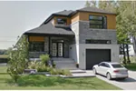 Contemporary House Plan Front Photo 03 - Gaston Modern Home 032D-0918 - Search House Plans and More