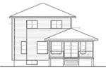 Contemporary House Plan Rear Elevation - Gaston Modern Home 032D-0918 - Search House Plans and More