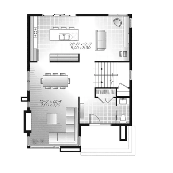 First Floor - Gilman Modern Home 032D-0921 - Search House Plans and More