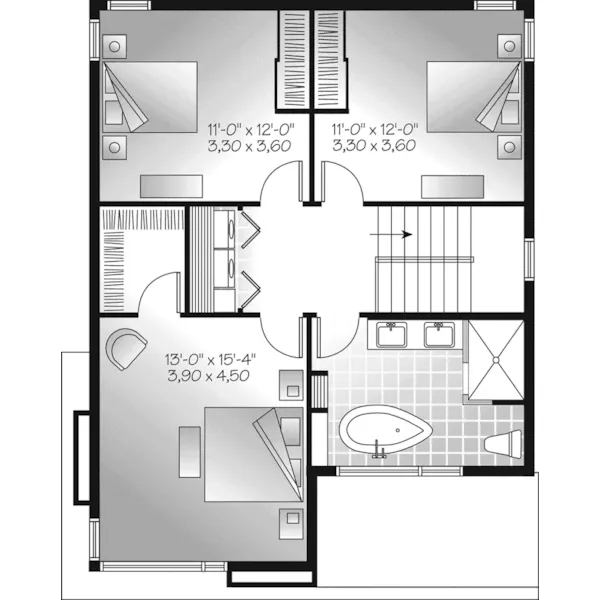 Second Floor - Gilman Modern Home 032D-0921 - Search House Plans and More