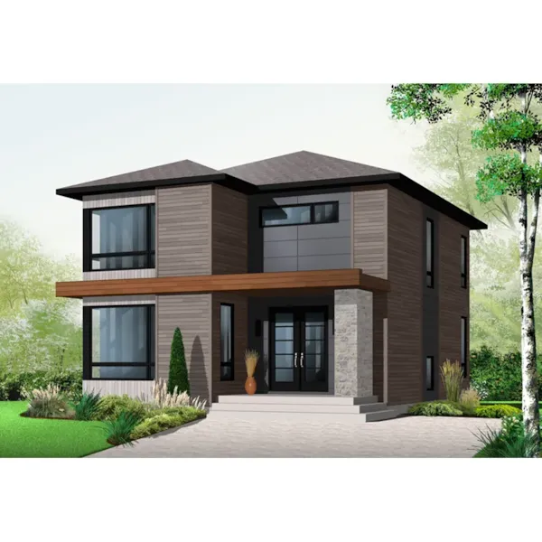 Front Photo 01 - Gilman Modern Home 032D-0921 - Search House Plans and More