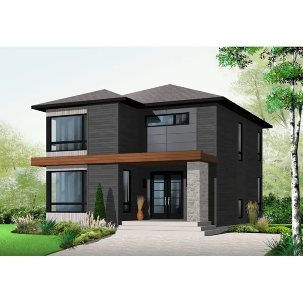 Front Photo 03 - Gilman Modern Home 032D-0921 - Search House Plans and More