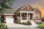 Bungalow House Plan Front Photo 01 - Forest Ridge Path Ranch Home 032D-0928 - Search House Plans and More