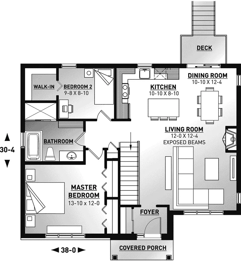 Modern House Plan First Floor - Hunters Way Craftsman Home 032D-0932 - Search House Plans and More