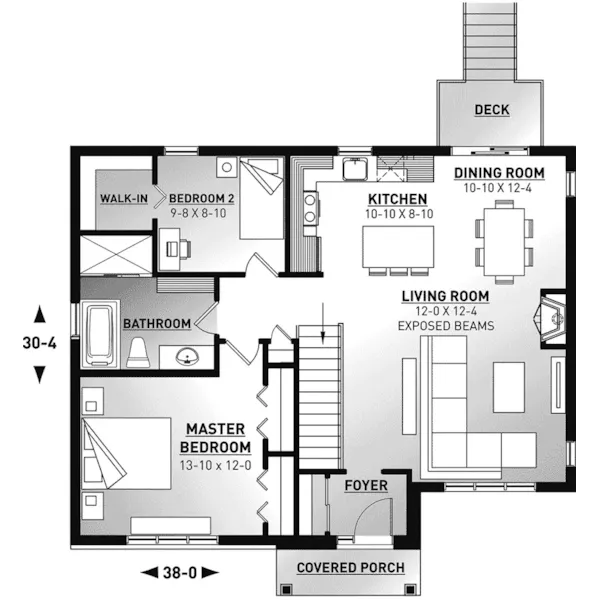 Craftsman House Plan First Floor - Hunters Way Craftsman Home 032D-0932 - Search House Plans and More