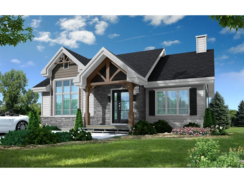 Rustic House Plan Front Photo 04 - Hunters Way Craftsman Home 032D-0932 - Search House Plans and More