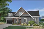 Prairie House Plan Front of Home - Holtshire Craftsman Home 032D-0934 - Search House Plans and More